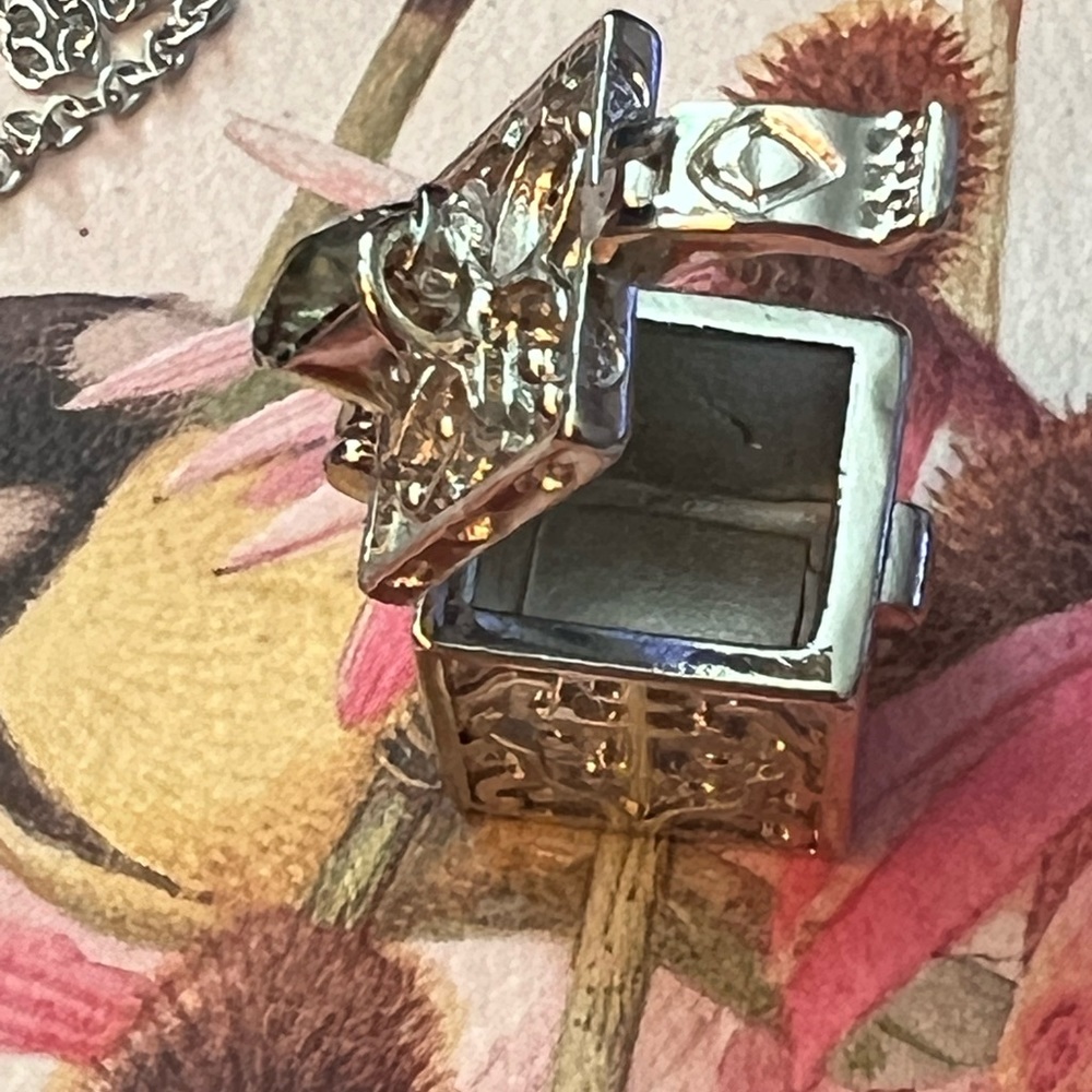 NEW Carved Openable Magic Box Pendant Necklace - Picture 3 of 12